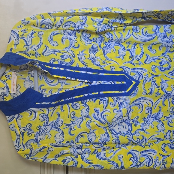 Tory Burch Yellow and Blue Tunic - Picture 5 of 7